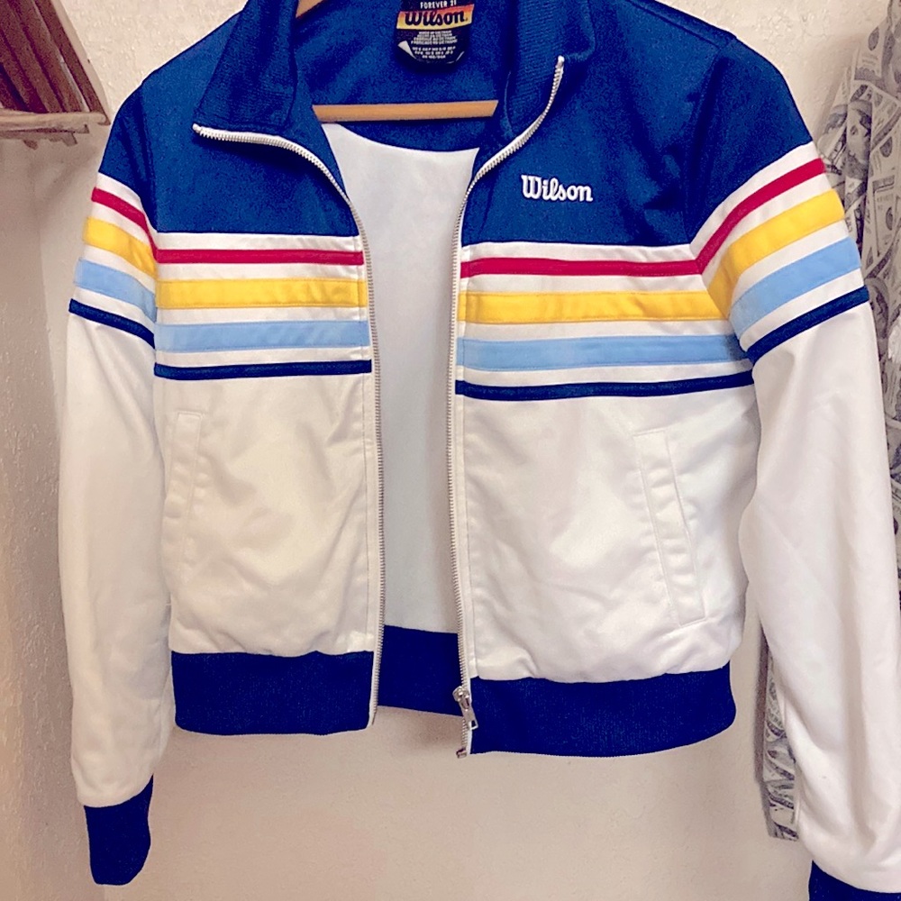 Forever 21 x Wilson Vintage style tennis full zip jacket